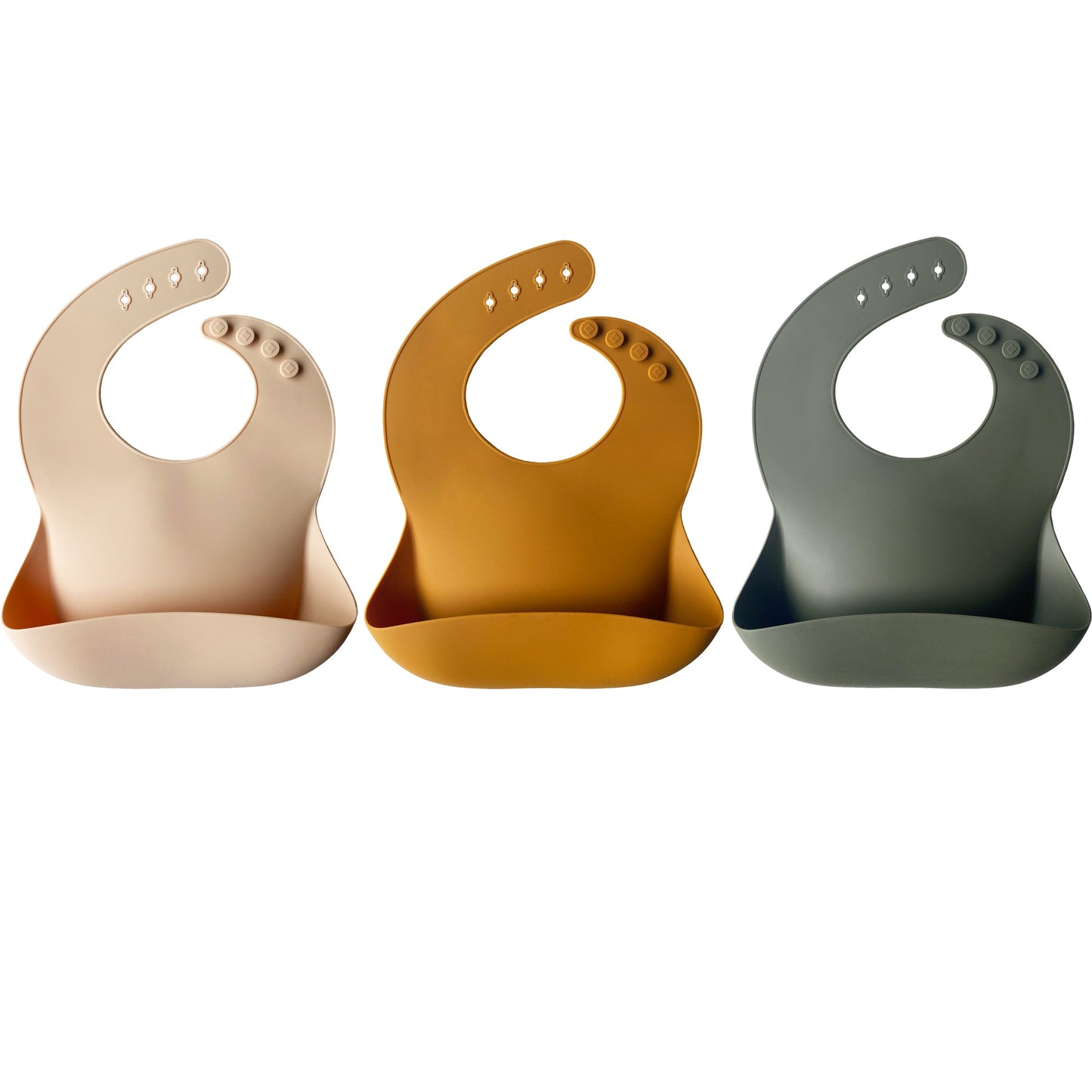 trio baby bibs (Cream/Buck/Olive Green)